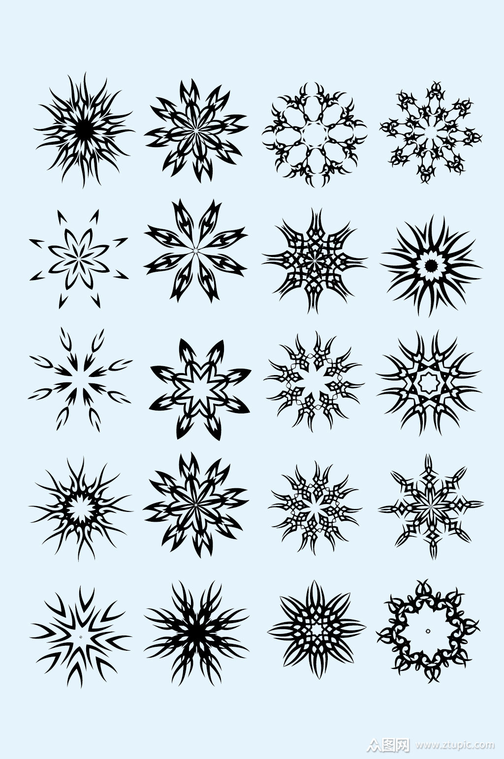 圆形矢量花纹边框