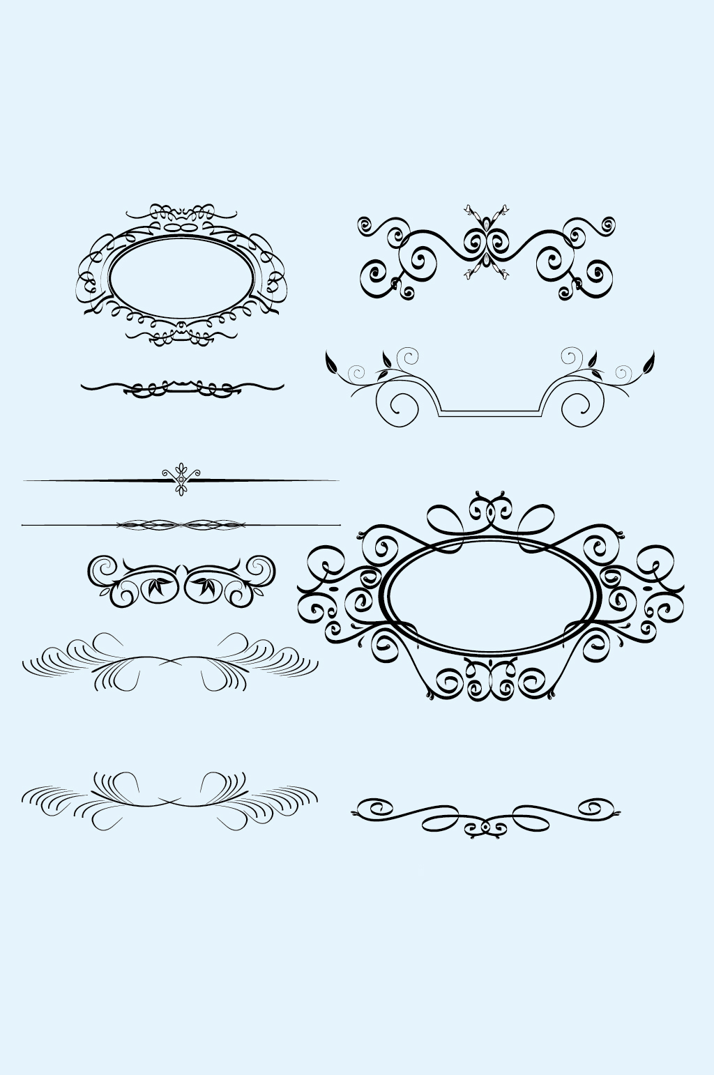 矢量欧式花纹花边