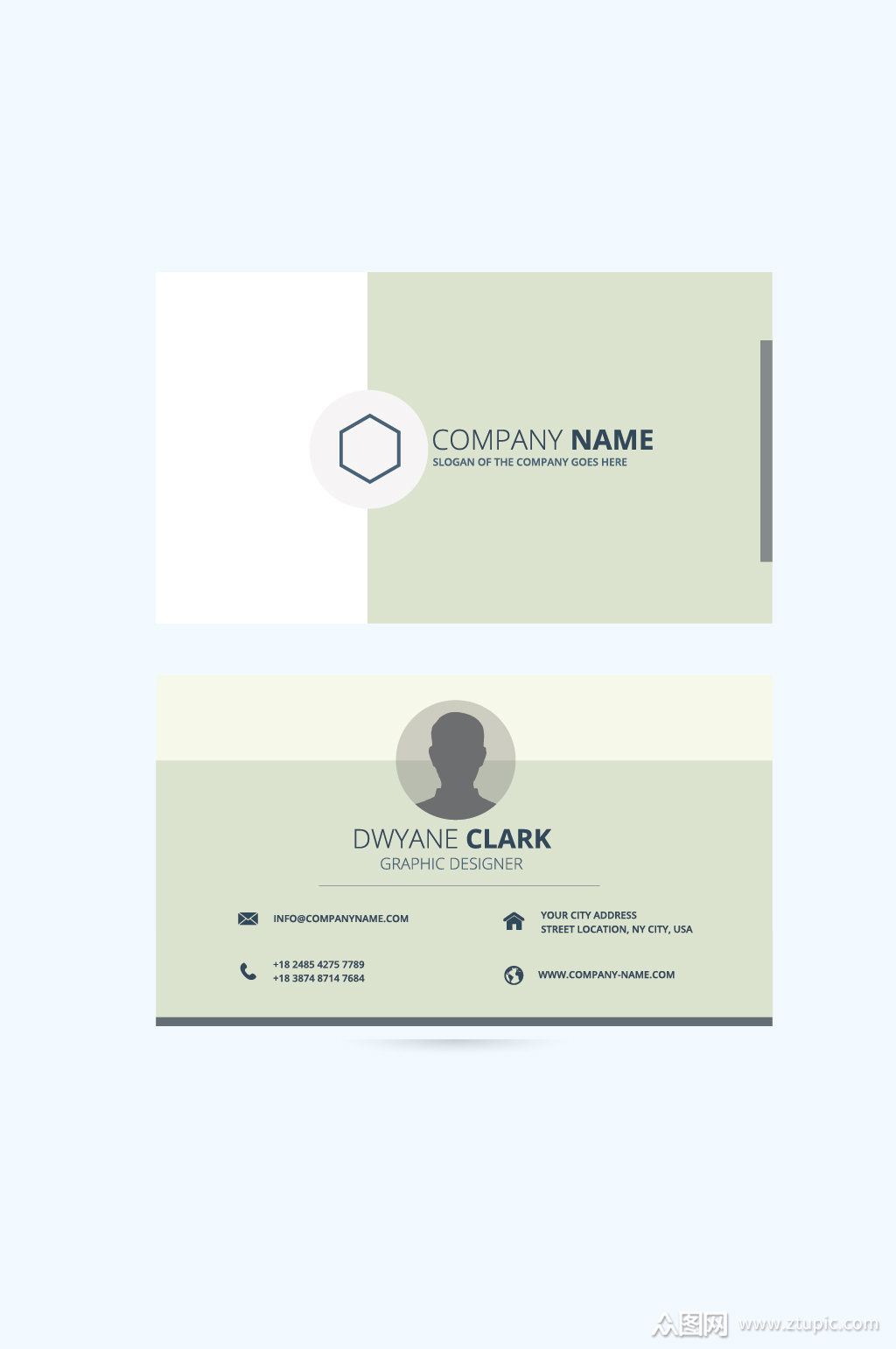 简约时尚个性名片模板