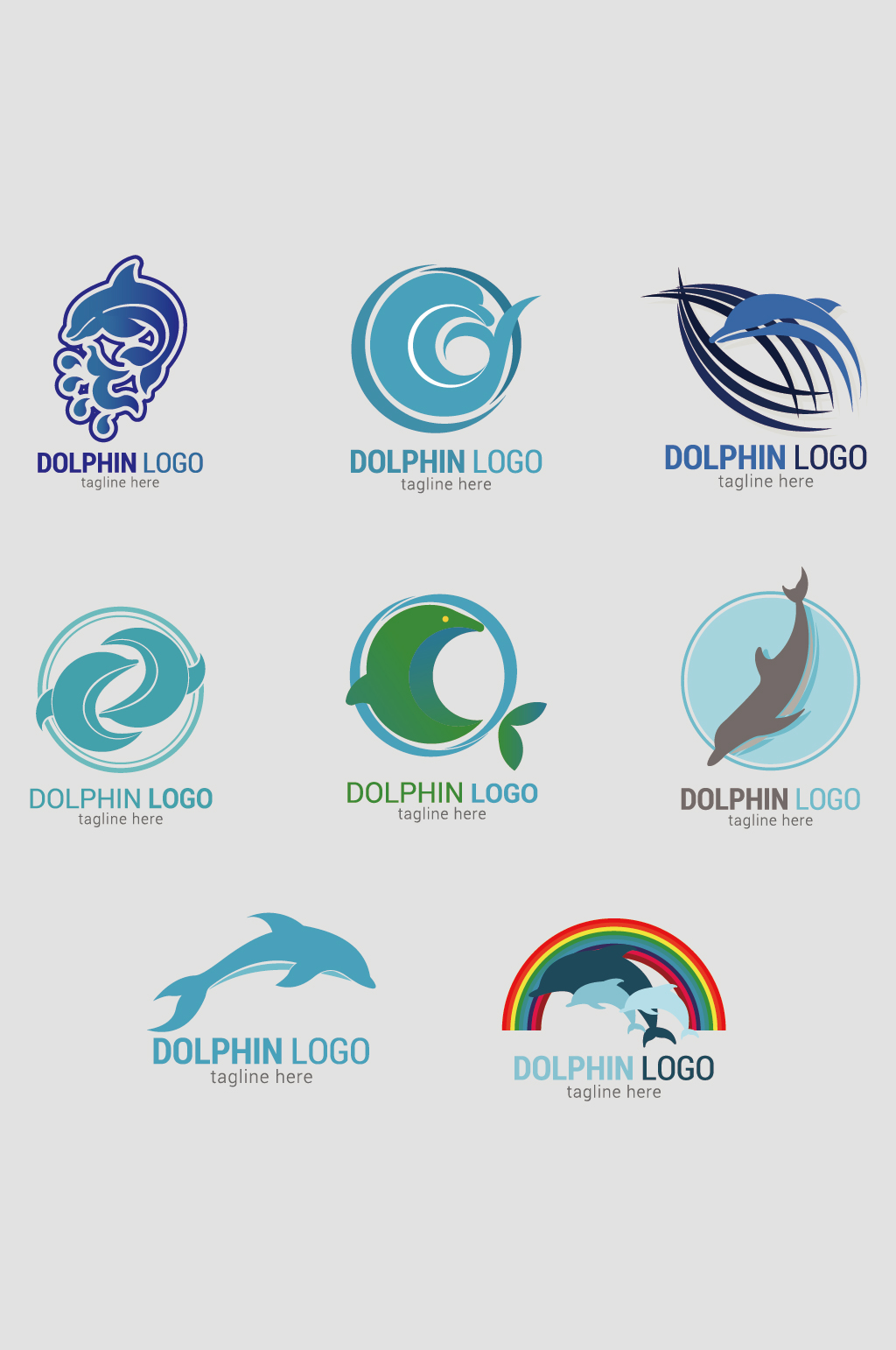 海豚logo设计说明图片