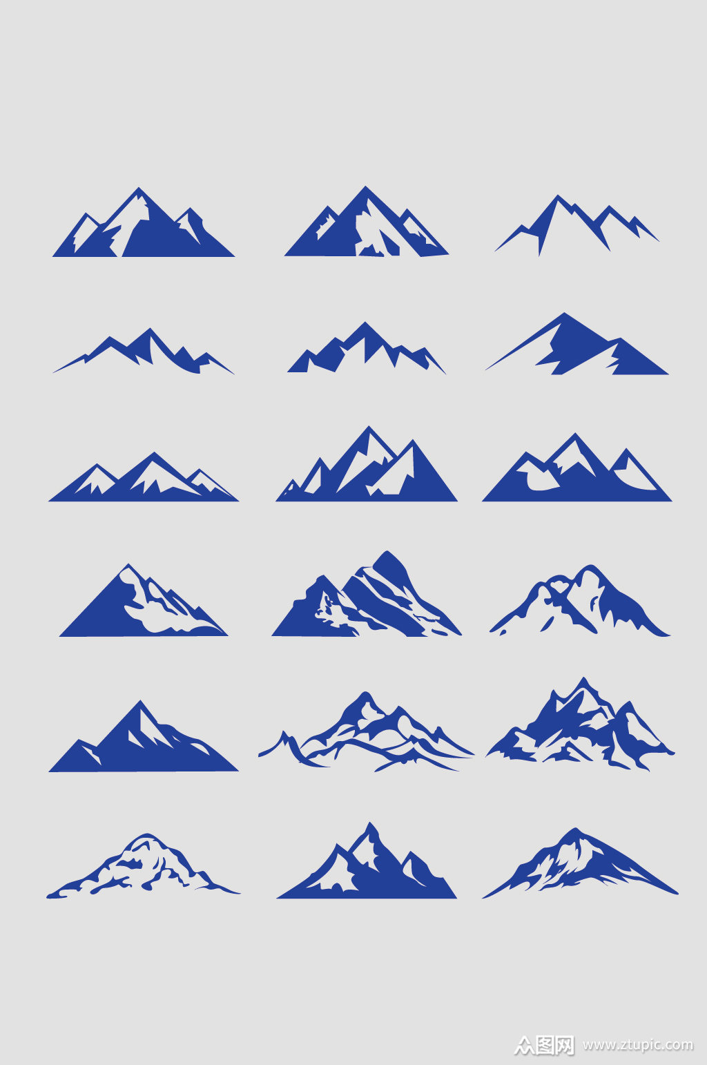 ai矢量山logo标志素材