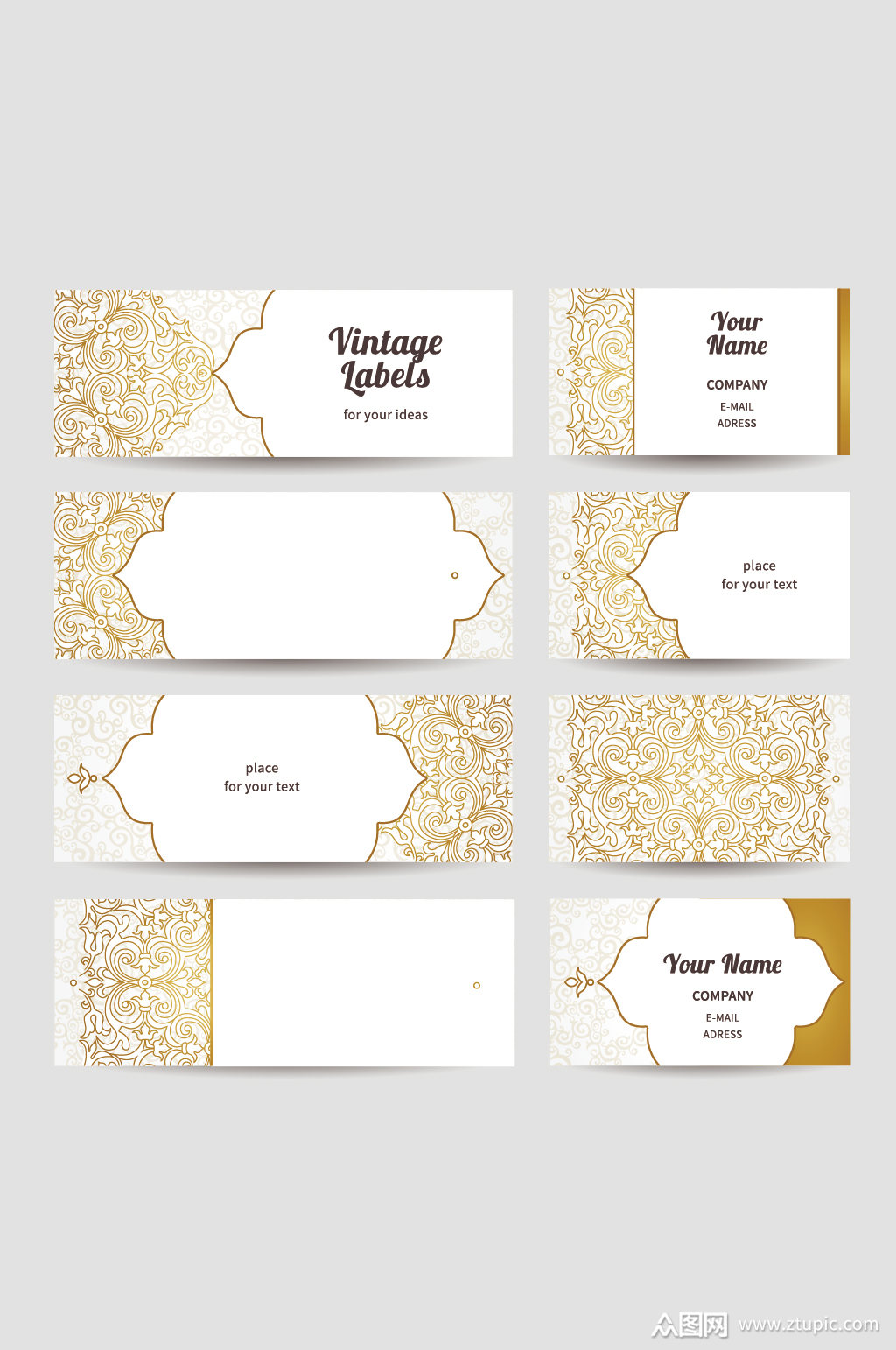 矢量简约欧式卡片模板下载-编号1316245-众图网