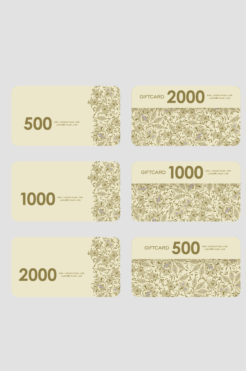 AI矢量欧式花纹抵用金素材