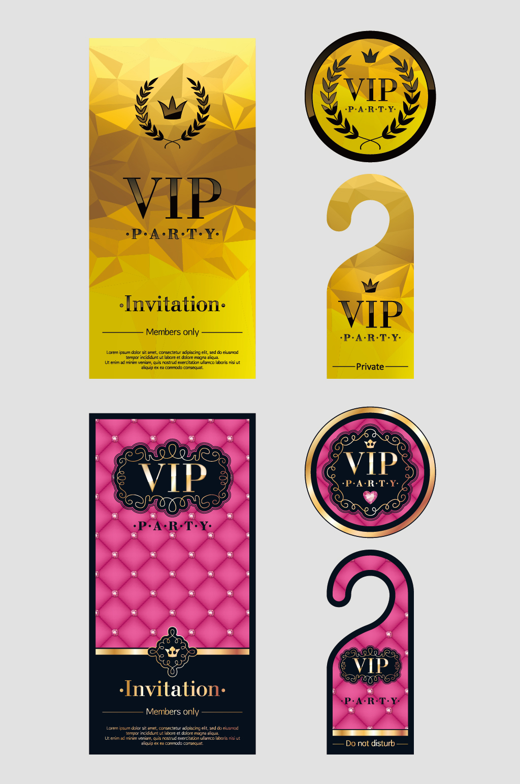 矢量高档VIP卡片素材