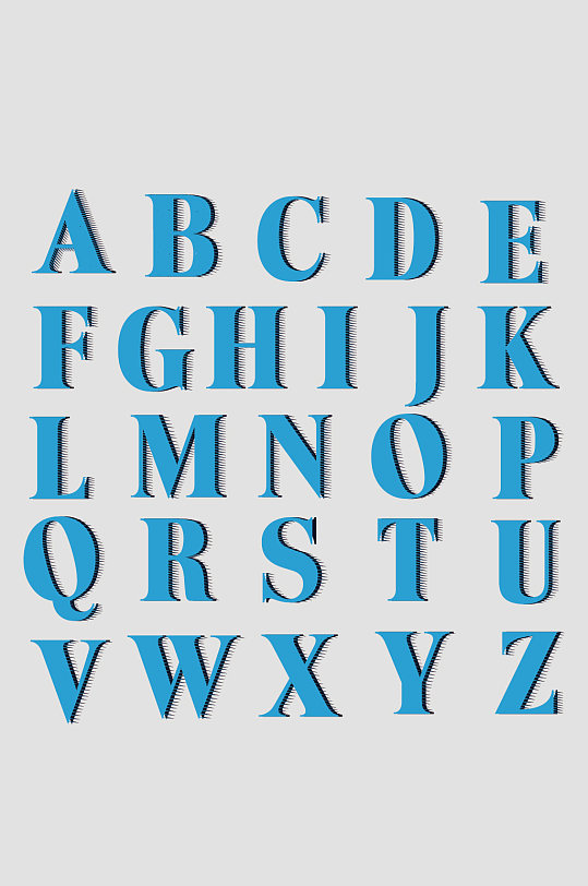 个性矢量大写英文字母-众图网