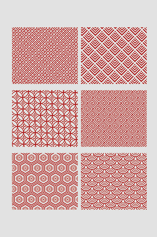 中式矢量花纹底纹-众图网