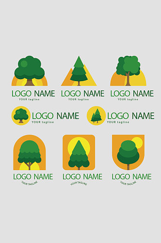 矢量树木LOGO标志