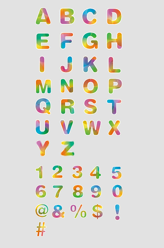 矢量个性英文字母
