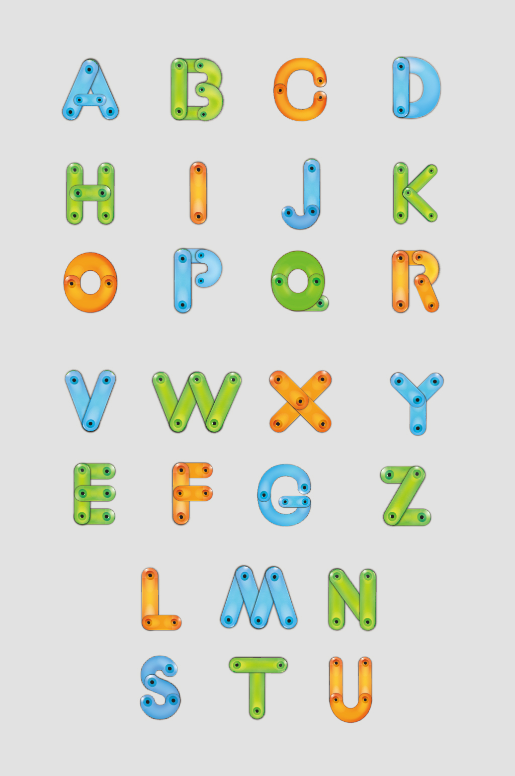 字母数字矢量创意个性大写英文字母矢量个性大写英文字母681269