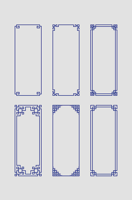 矢量中式花纹花边边框