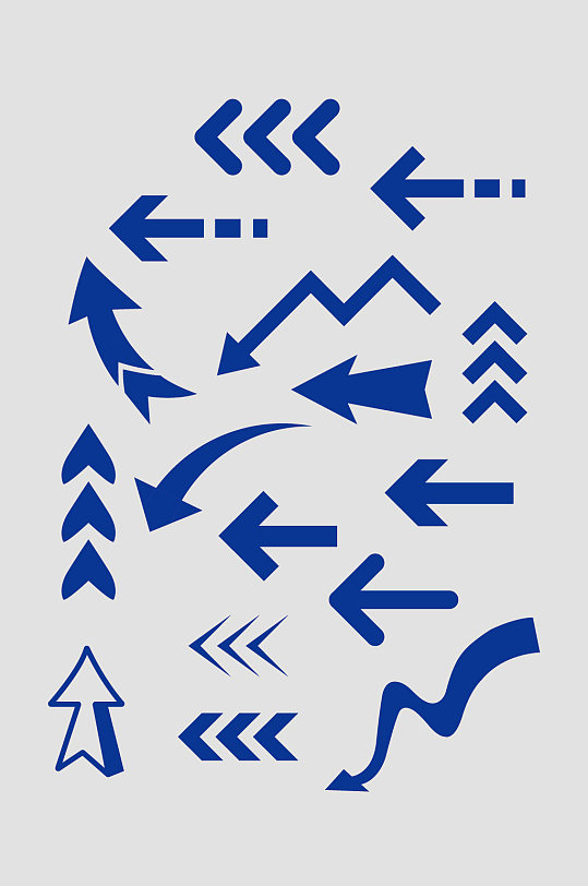 矢量线条箭头指示