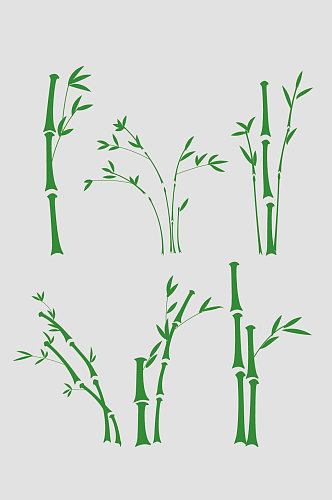 矢量手绘竹子竹元素