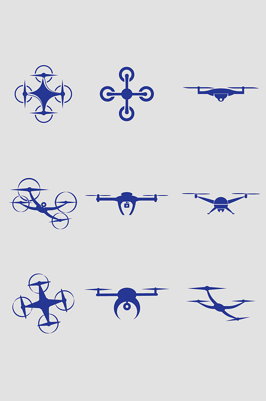 矢量无人机飞机剪影