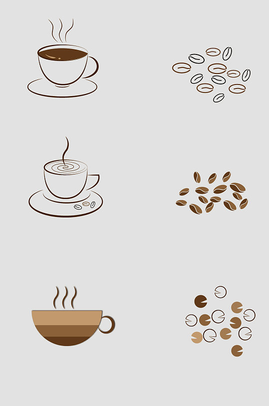 矢量咖啡元素图标