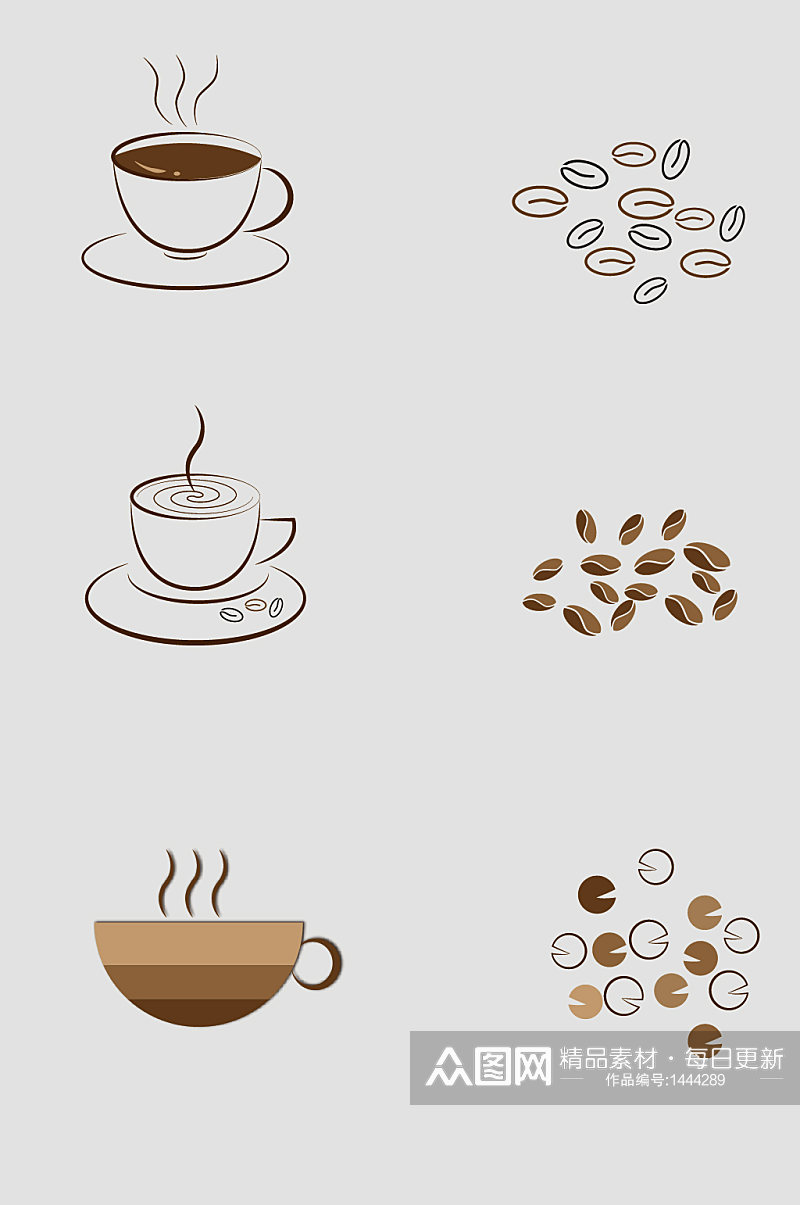 矢量咖啡元素图标素材