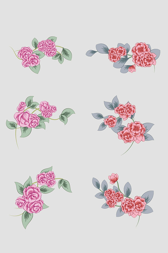 ai玫瑰花矢量图图片-ai玫瑰花矢量图设计素材-ai玫瑰花矢量图模板下载