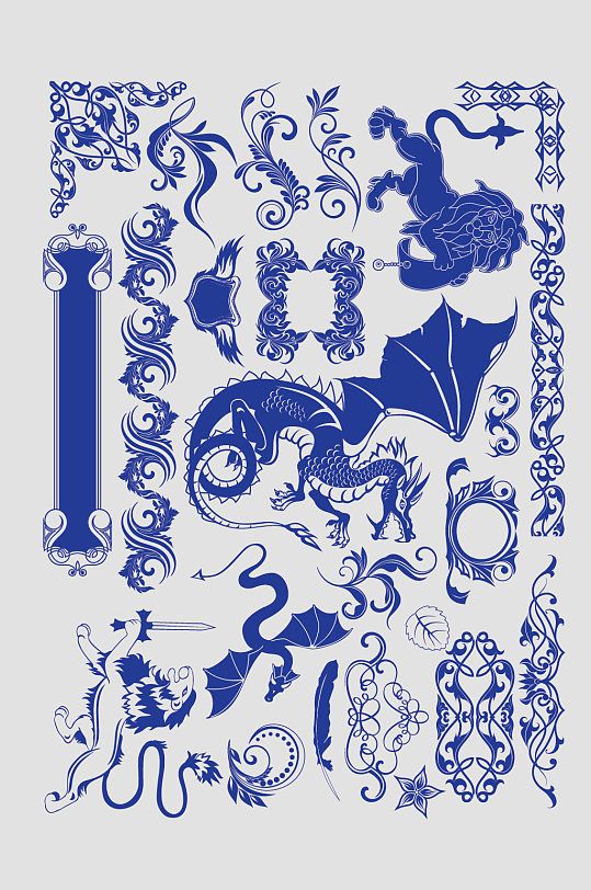 矢量欧式元素图形