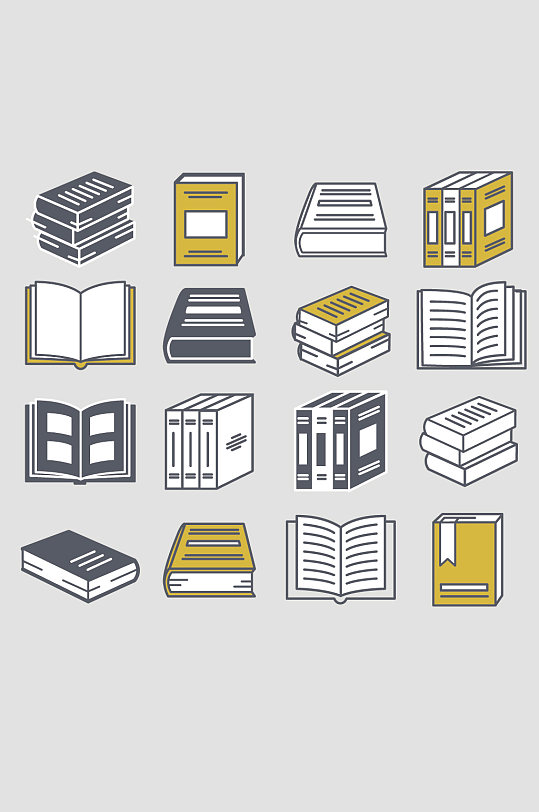 ai矢量书本书元素