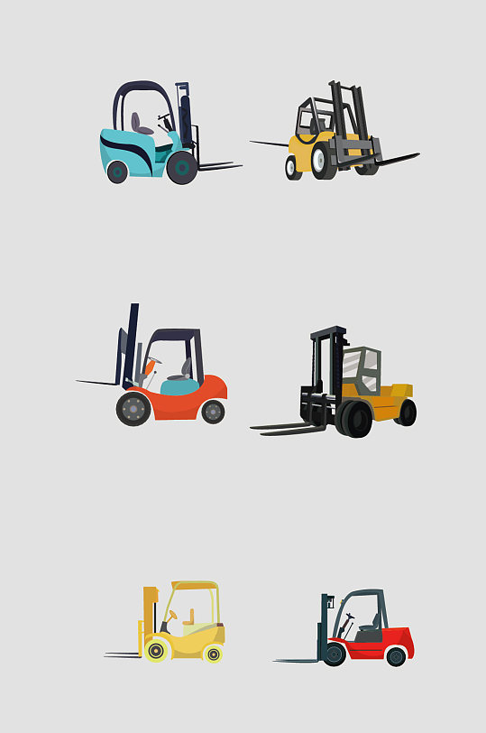 矢量叉车元素图标