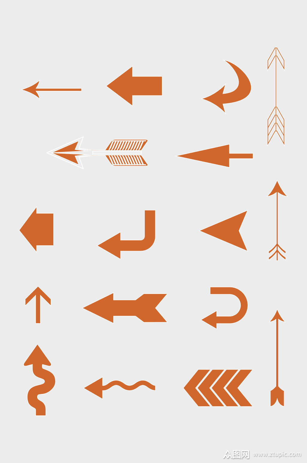 个性简约箭头指示元素