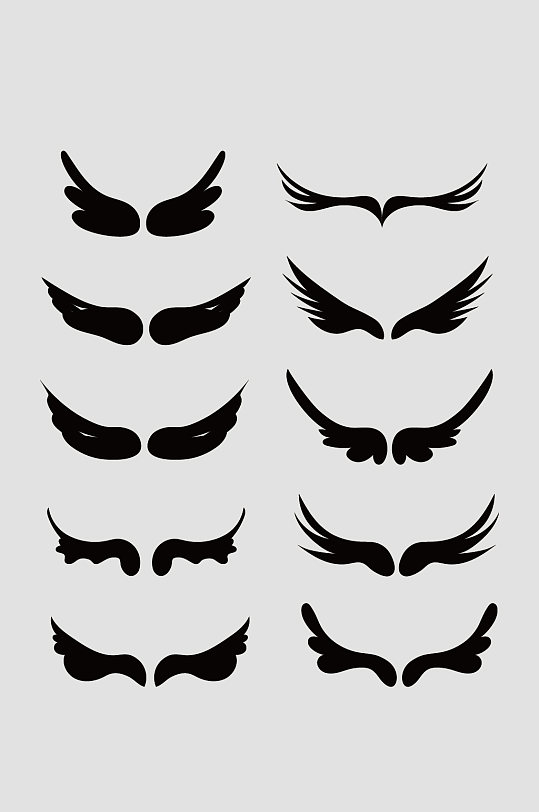 矢量个性天使翅膀