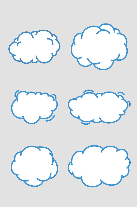 矢量个性云朵白云