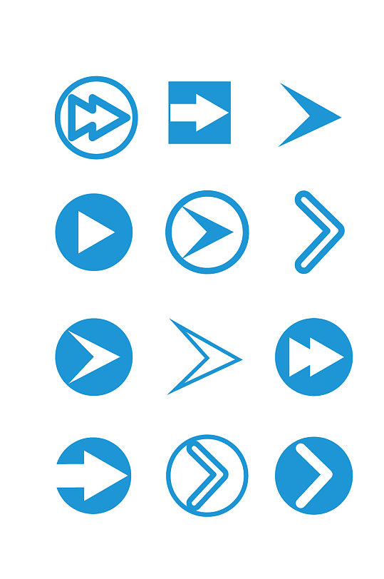 矢量箭头标识指示图标