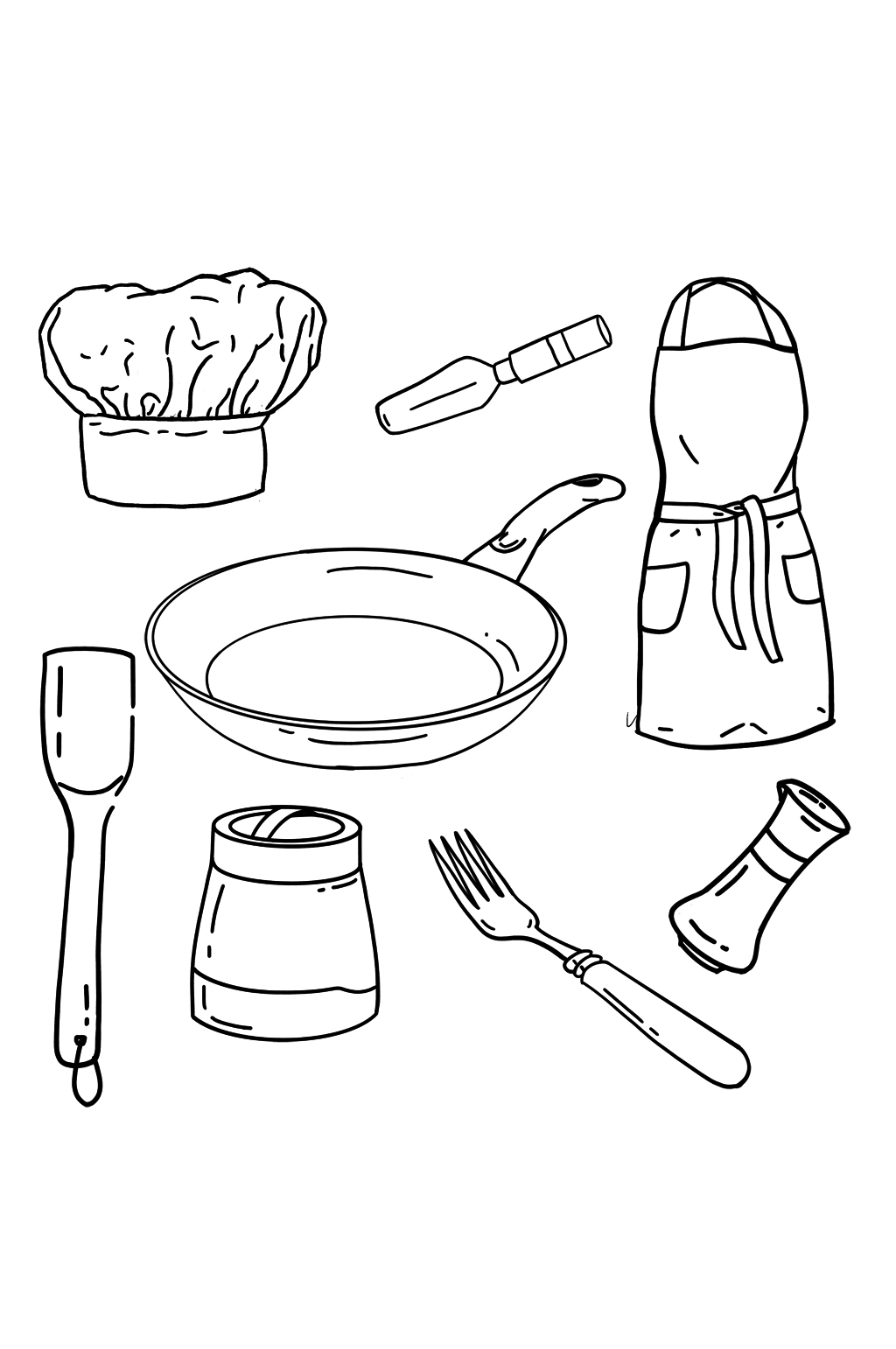 餐具和厨具的简笔画画图片