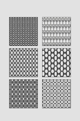 几何矢量格子花纹底纹