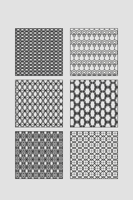 几何矢量格子花纹底纹