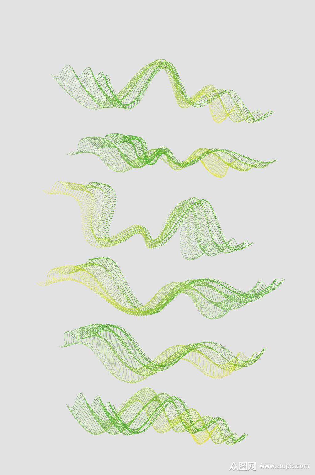 绿色矢量绚丽简约科技线条模板下载-编号2012476-众图网