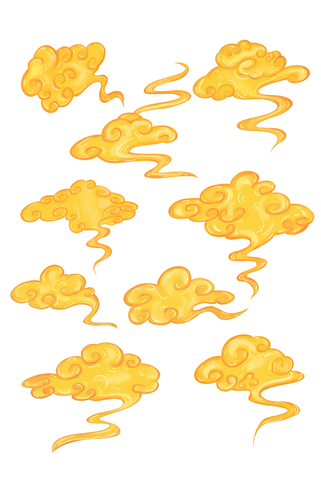 个性祥云云朵云元素