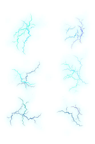 科技炫丽闪电花纹元素