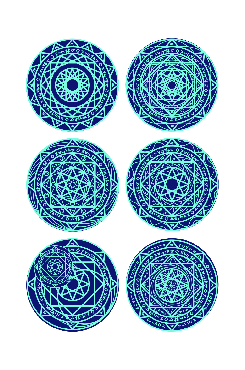 圆心科技花纹元素