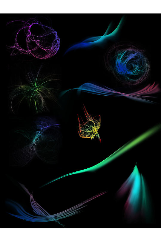 绚丽炫彩光效光晕元素