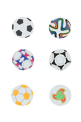 圆形个性足球球元素
