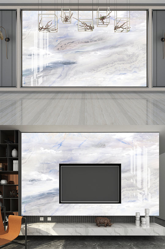 轻奢大理石纹背景墙-众图网