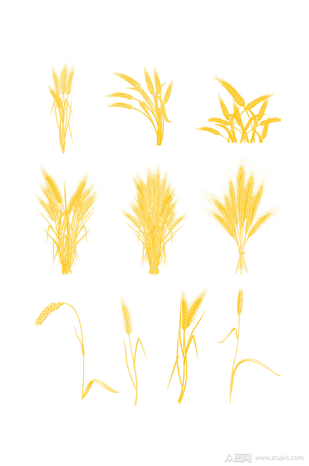 简约创意麦穗麦子元素素材