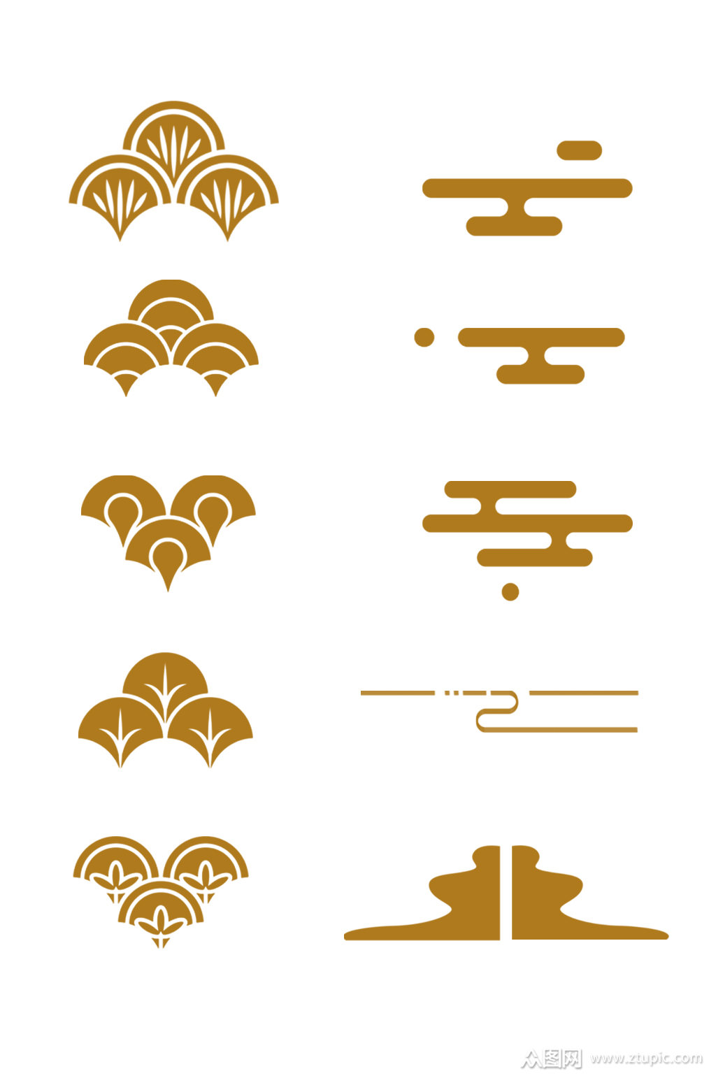 中式装饰花纹元素