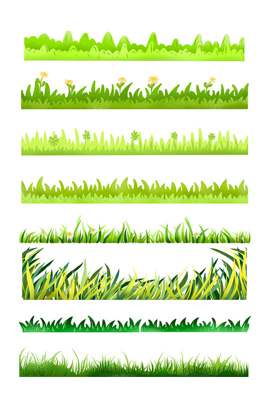 绿色花纹花边元素