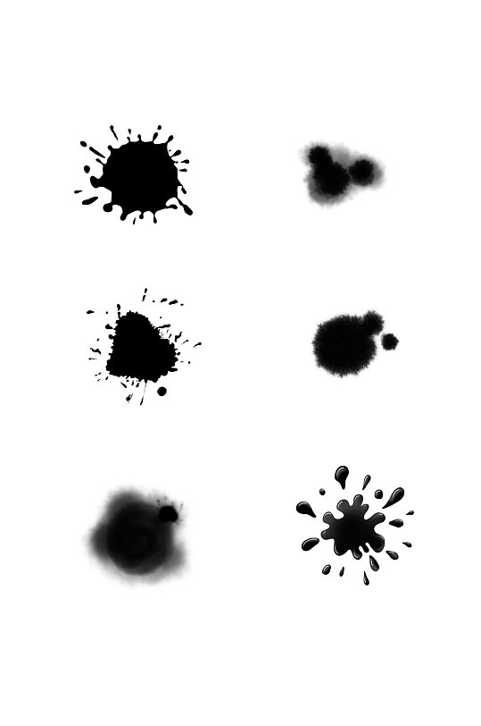 水墨中式墨点墨迹元素