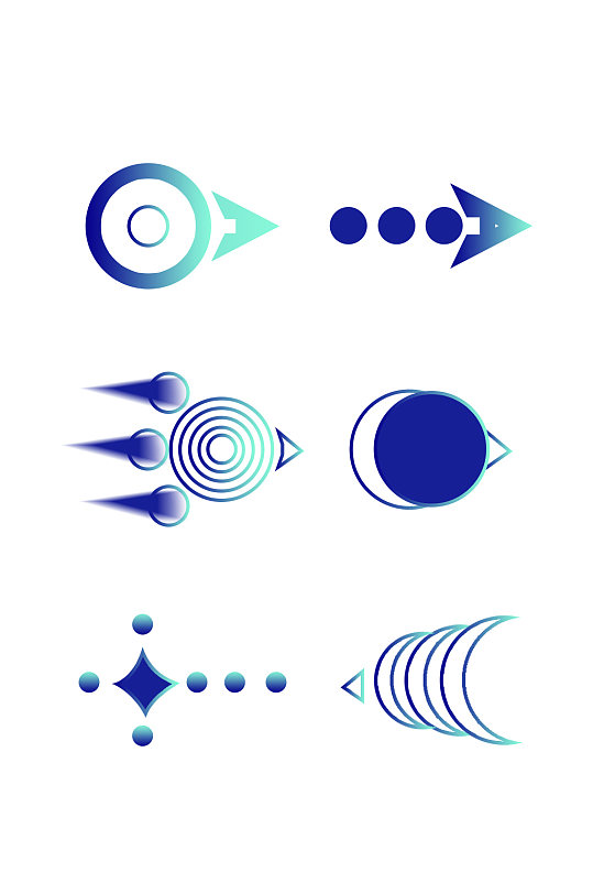 简约抽象图形图案元素