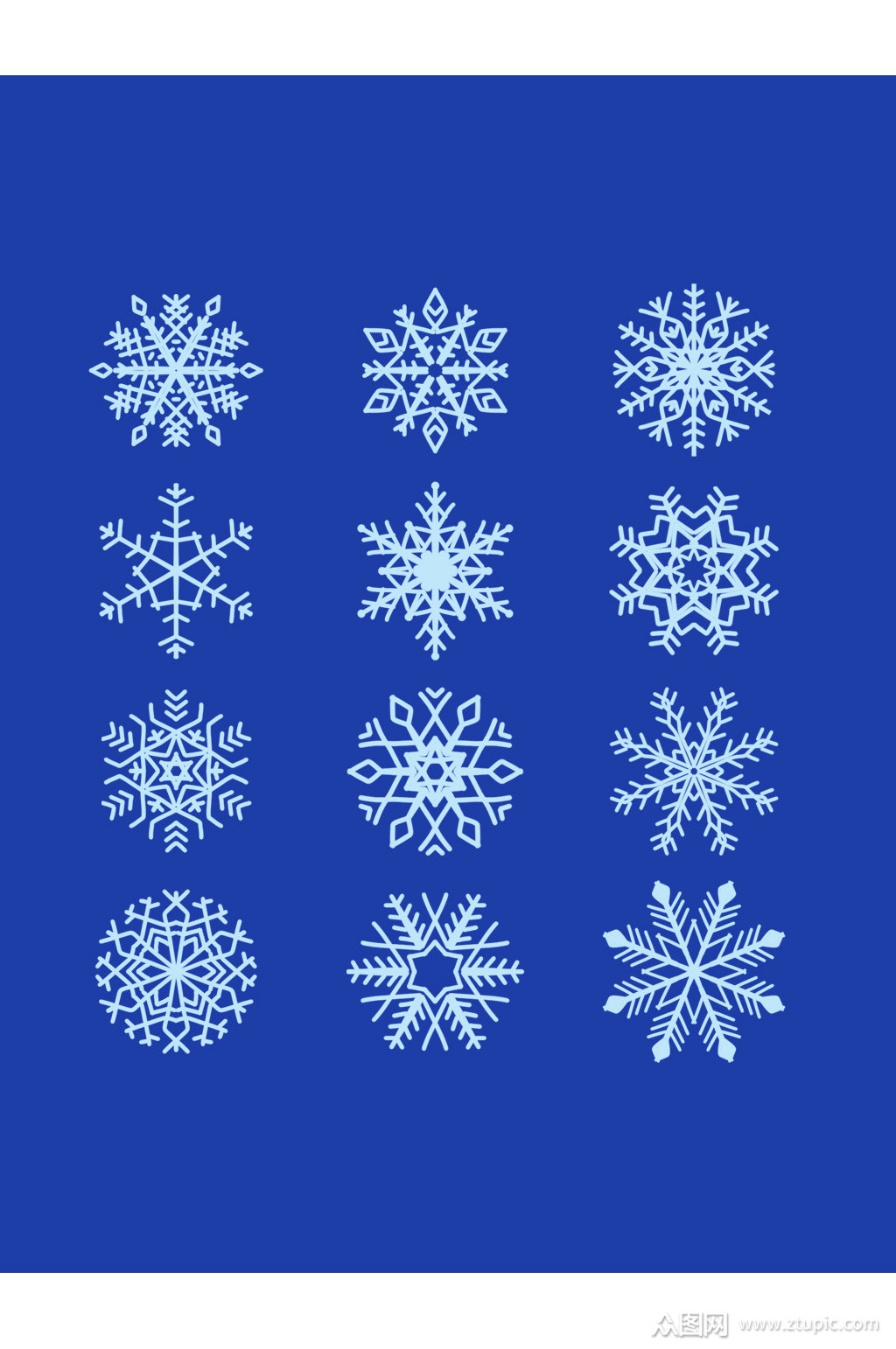 雪花雪片雪免扣元素