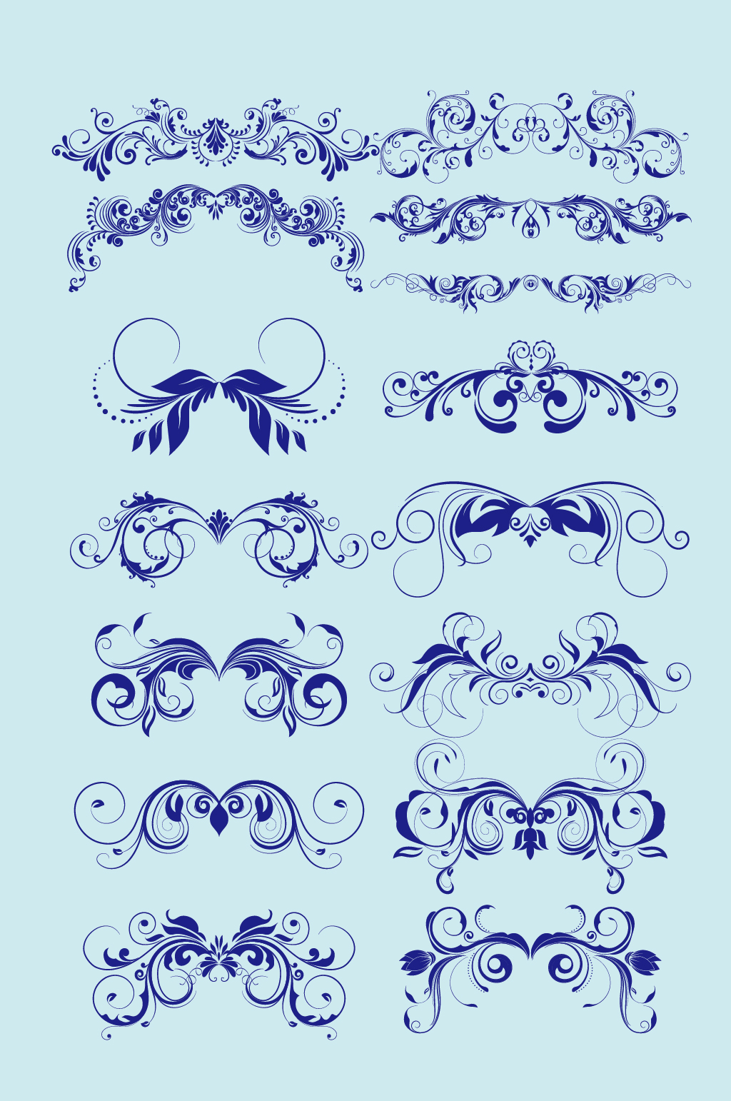 ai矢量欧式花纹边框花边素材