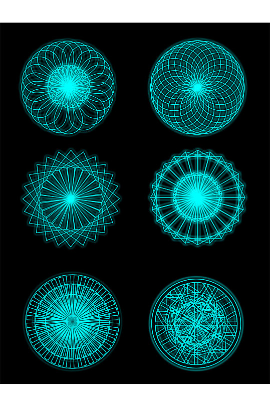 圆形科技炫丽光效元素