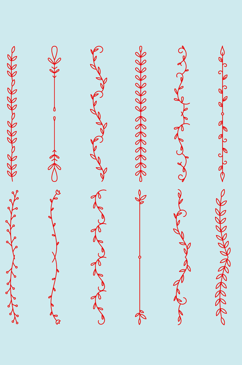 矢量花草花纹花边