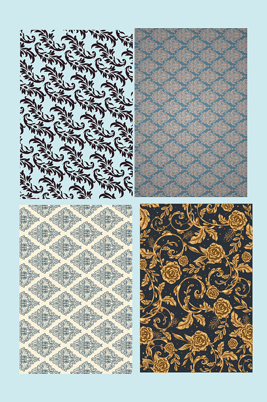 欧式矢量花纹底纹