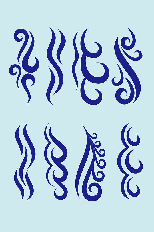 简约线条花纹花边元素