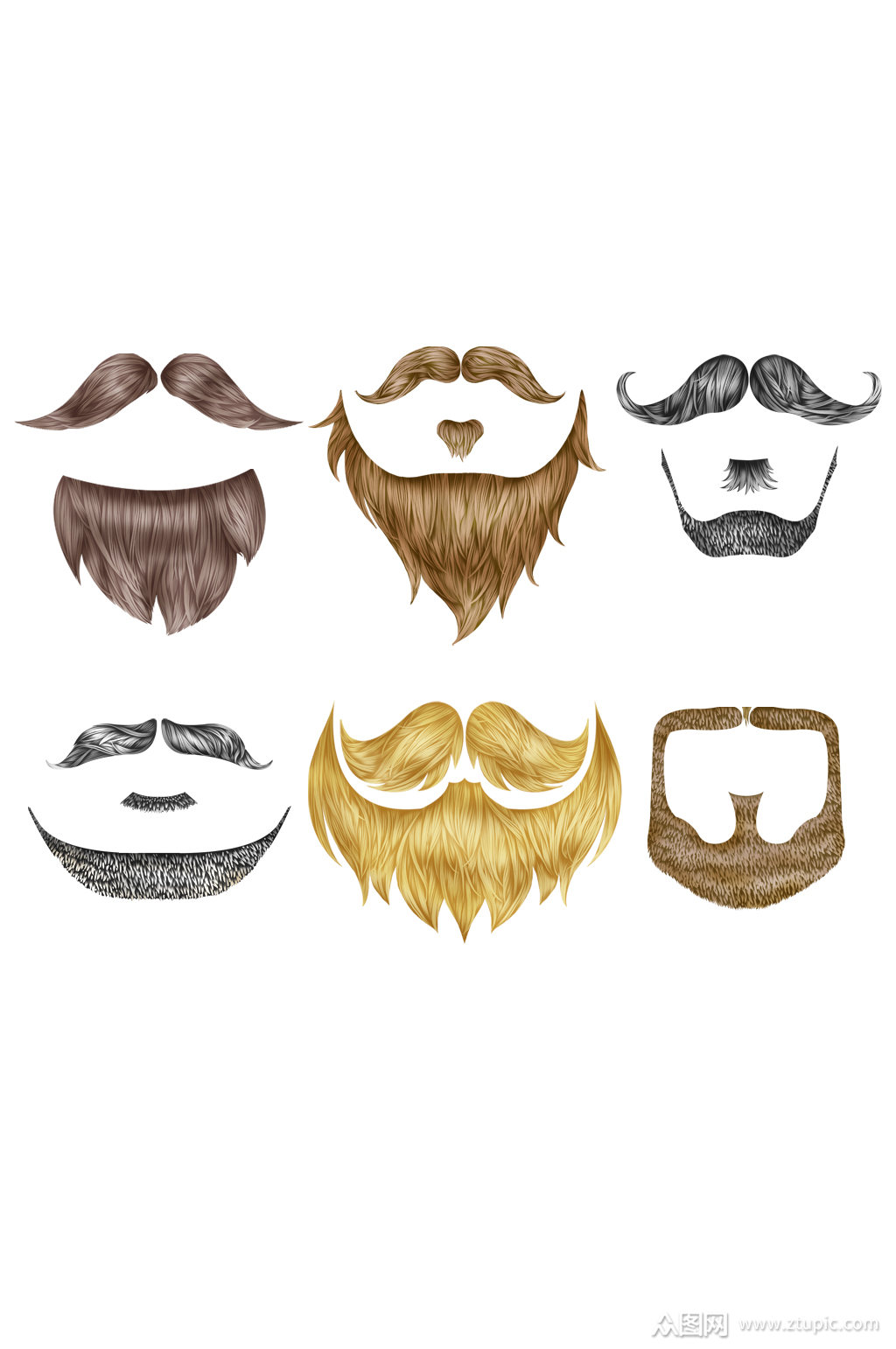 创意个性胡子元素素材