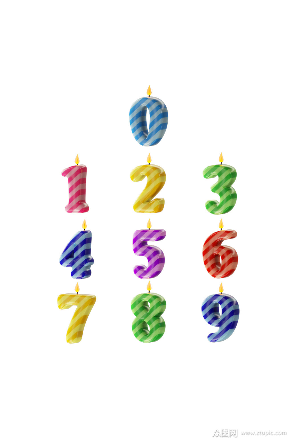 个性创意阿拉伯数字元素